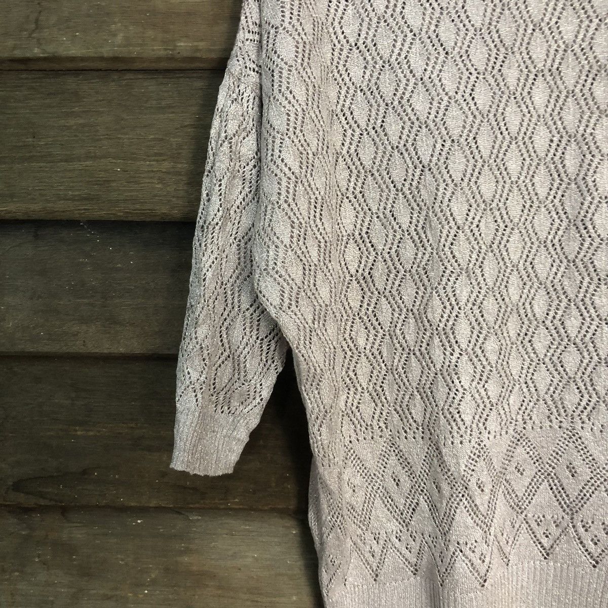 Dunnes Dunnes Store Mesh Net Crochet Purple Knitwear #7188 Size L / US 10 / IT 46 - 4 Thumbnail
