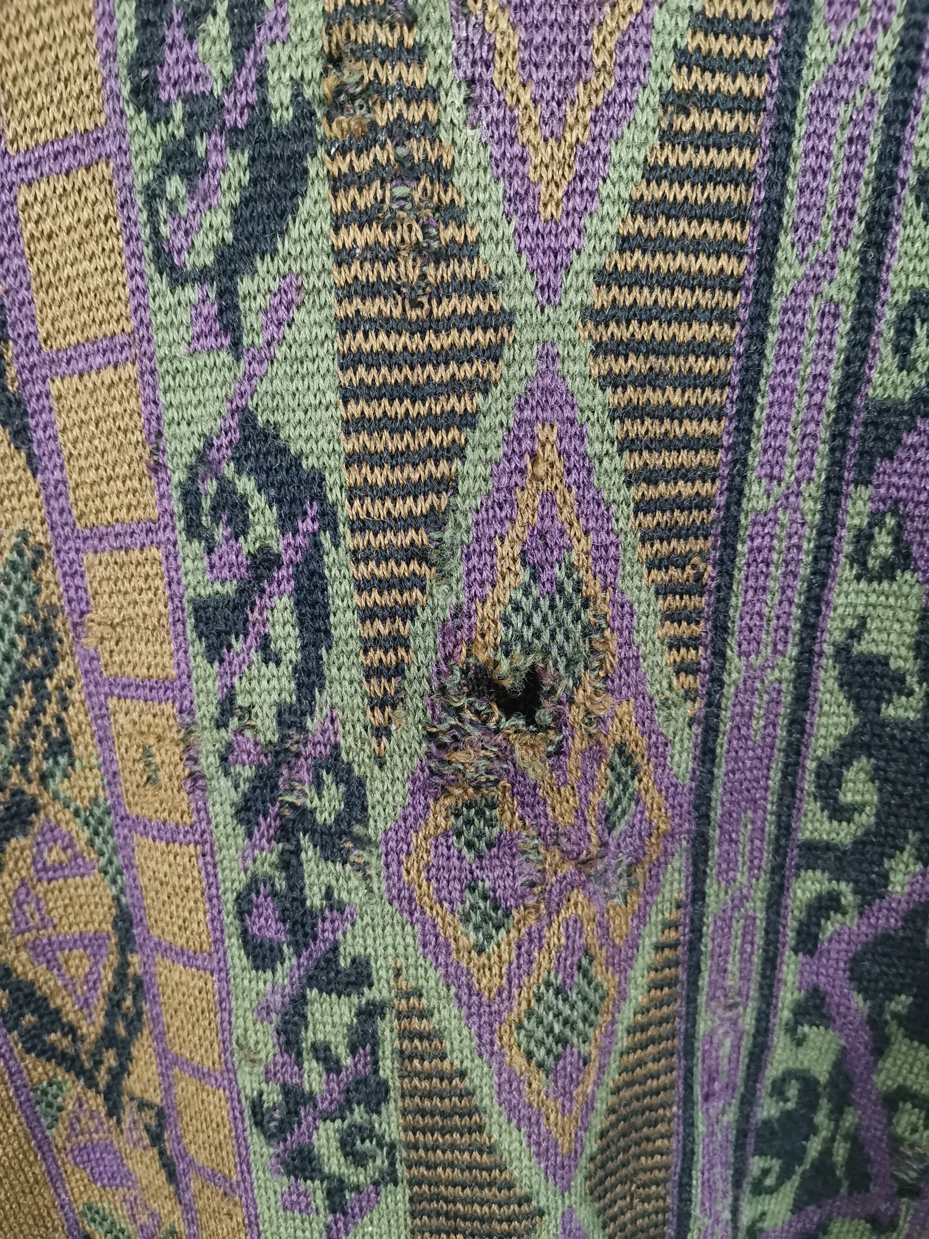Japanese Brand Trashed Vintage Wool Knit Coogi Style Knitwear By Lordy Size US L / EU 52-54 / 3 - 2 Thumbnail