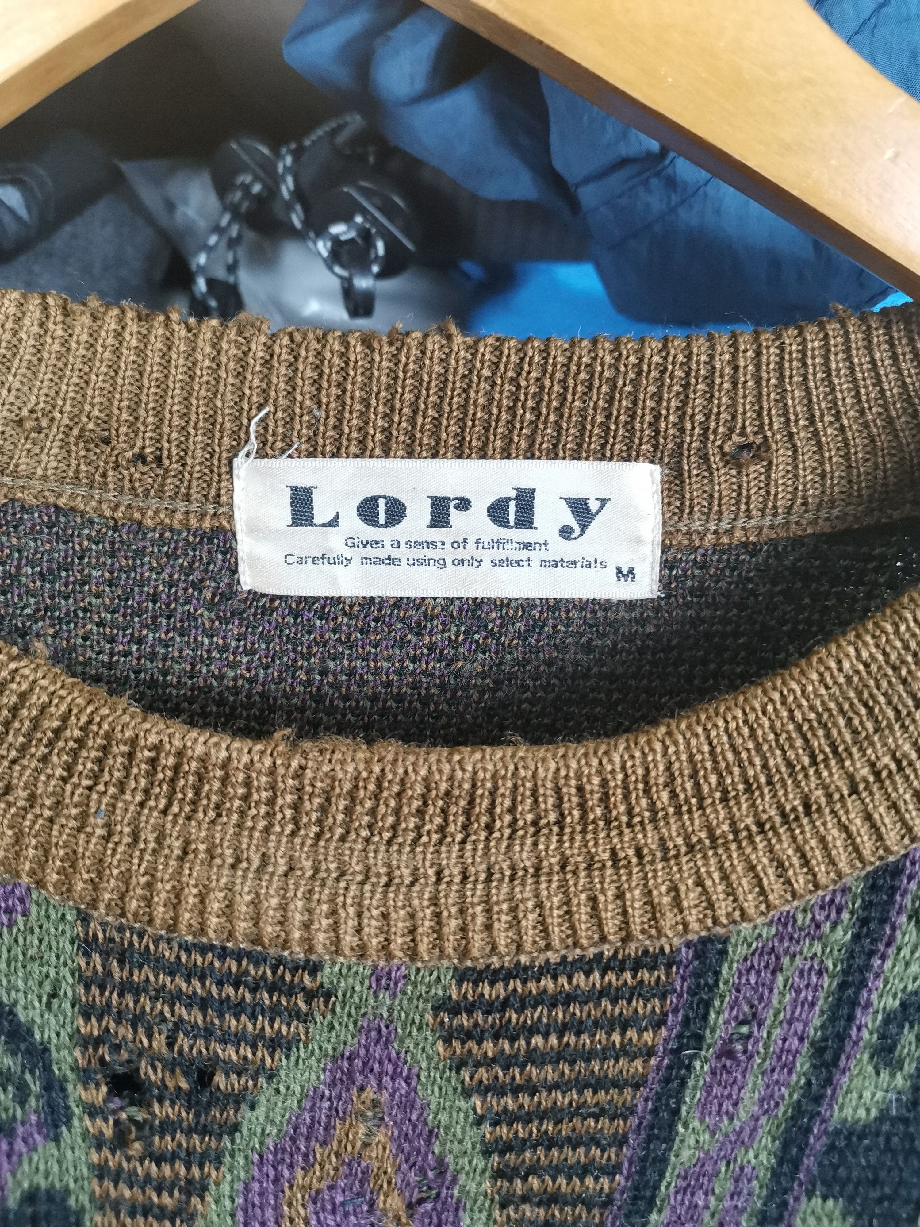 Japanese Brand Trashed Vintage Wool Knit Coogi Style Knitwear By Lordy Size US L / EU 52-54 / 3 - 9 Thumbnail