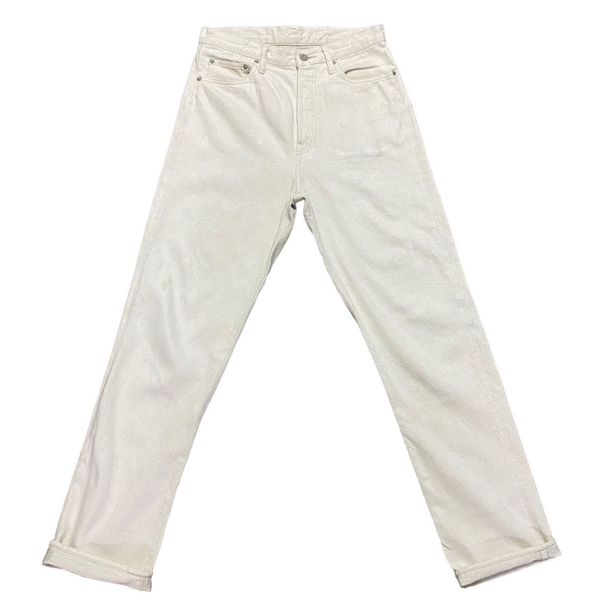 Nigel Cabourn Nigel Cabourn Buckle Back Cream Denim Selvedge Jeans Size US 30 / EU 46 - 3 Thumbnail