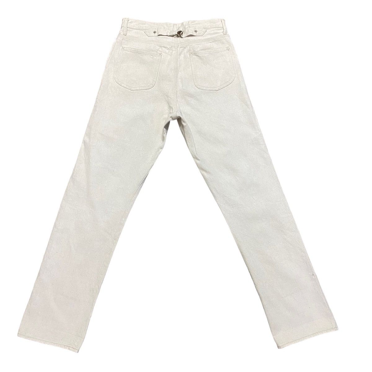 Nigel Cabourn Nigel Cabourn Buckle Back Cream Denim Selvedge Jeans Size US 30 / EU 46 - 2 Thumbnail