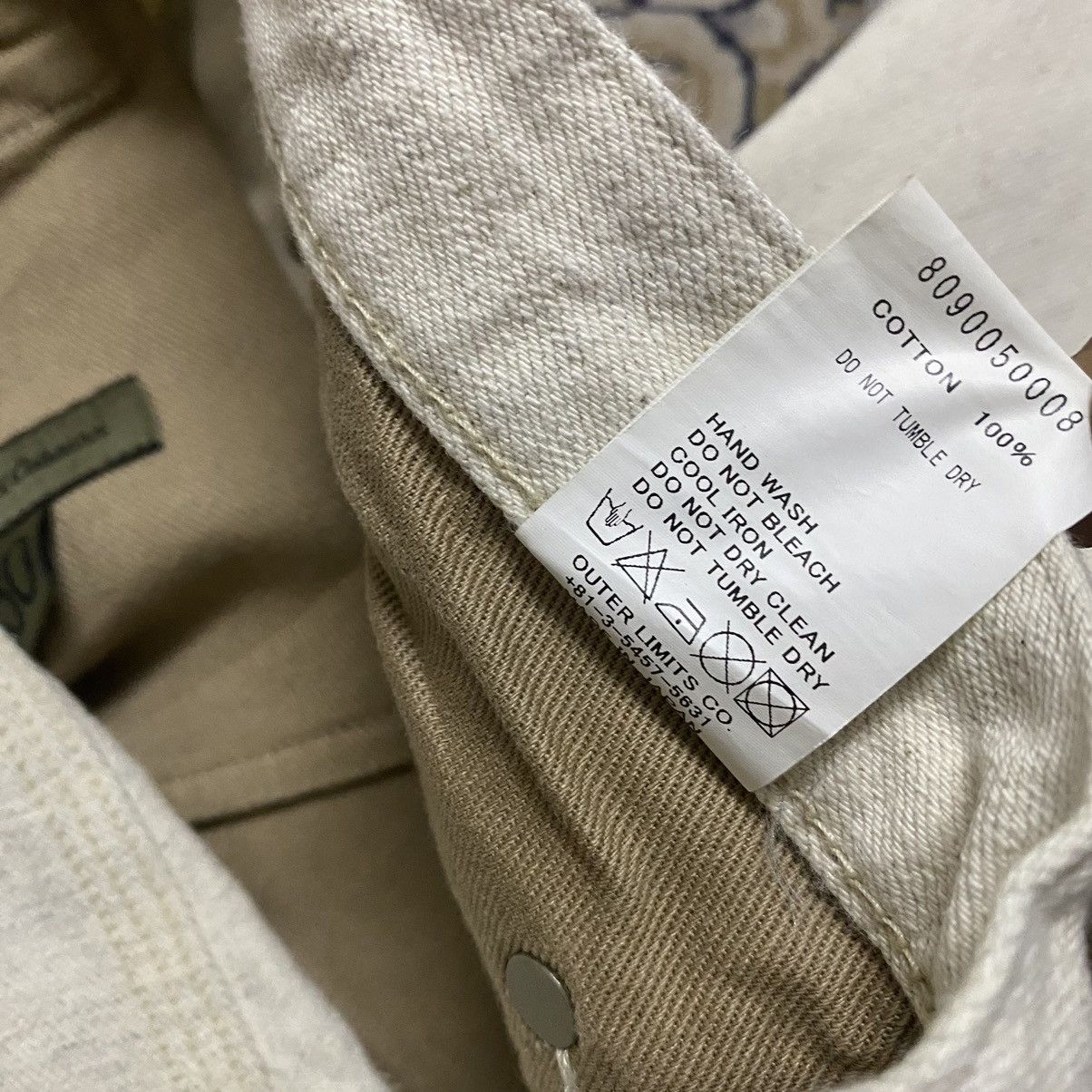 Nigel Cabourn Nigel Cabourn Buckle Back Cream Denim Selvedge Jeans Size US 30 / EU 46 - 20 Thumbnail