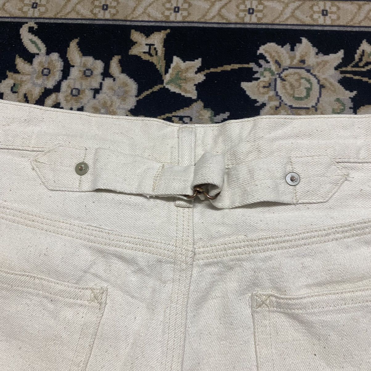 Nigel Cabourn Nigel Cabourn Buckle Back Cream Denim Selvedge Jeans Size US 30 / EU 46 - 15 Thumbnail