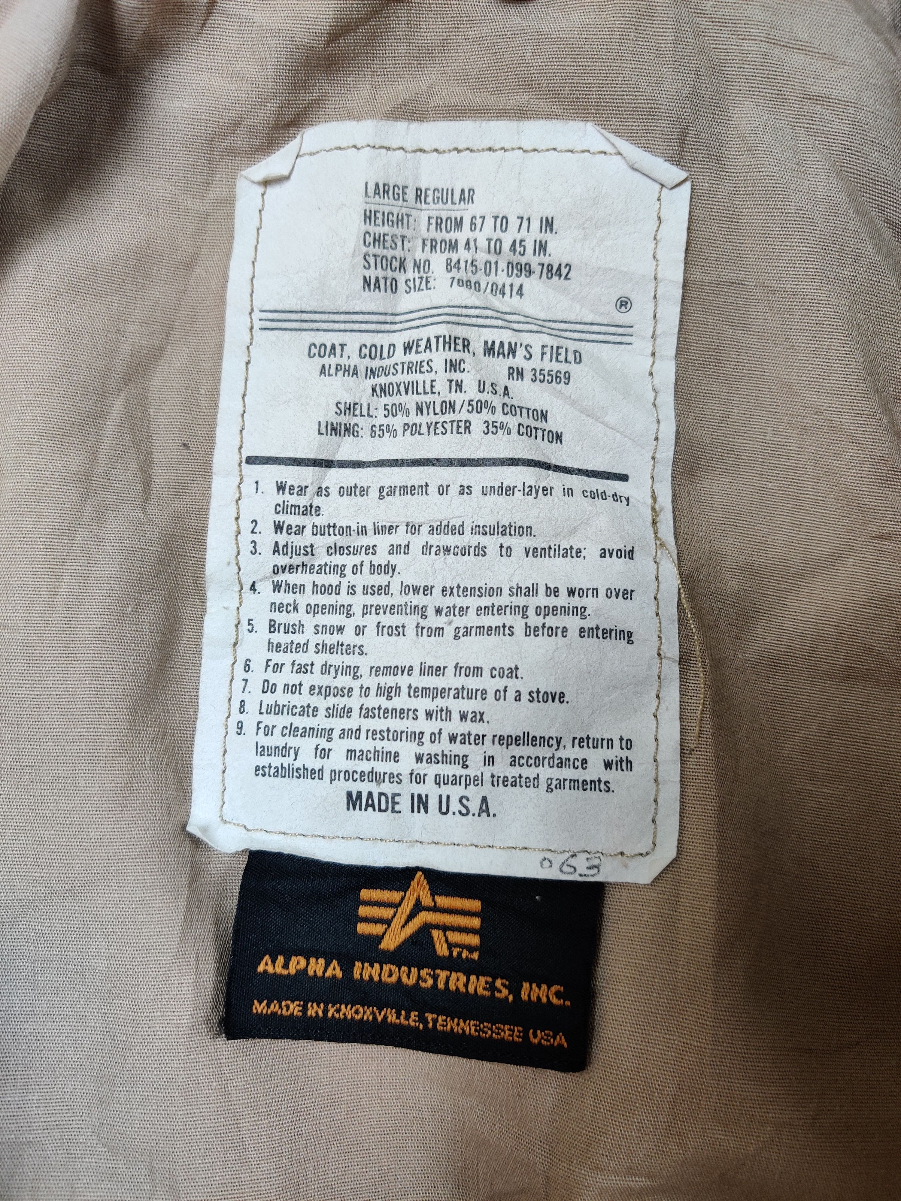 Alpha Industries Vintage Alpha Industries M-65 Oversized Jacket Size US L / EU 52-54 / 3 - 9 Thumbnail