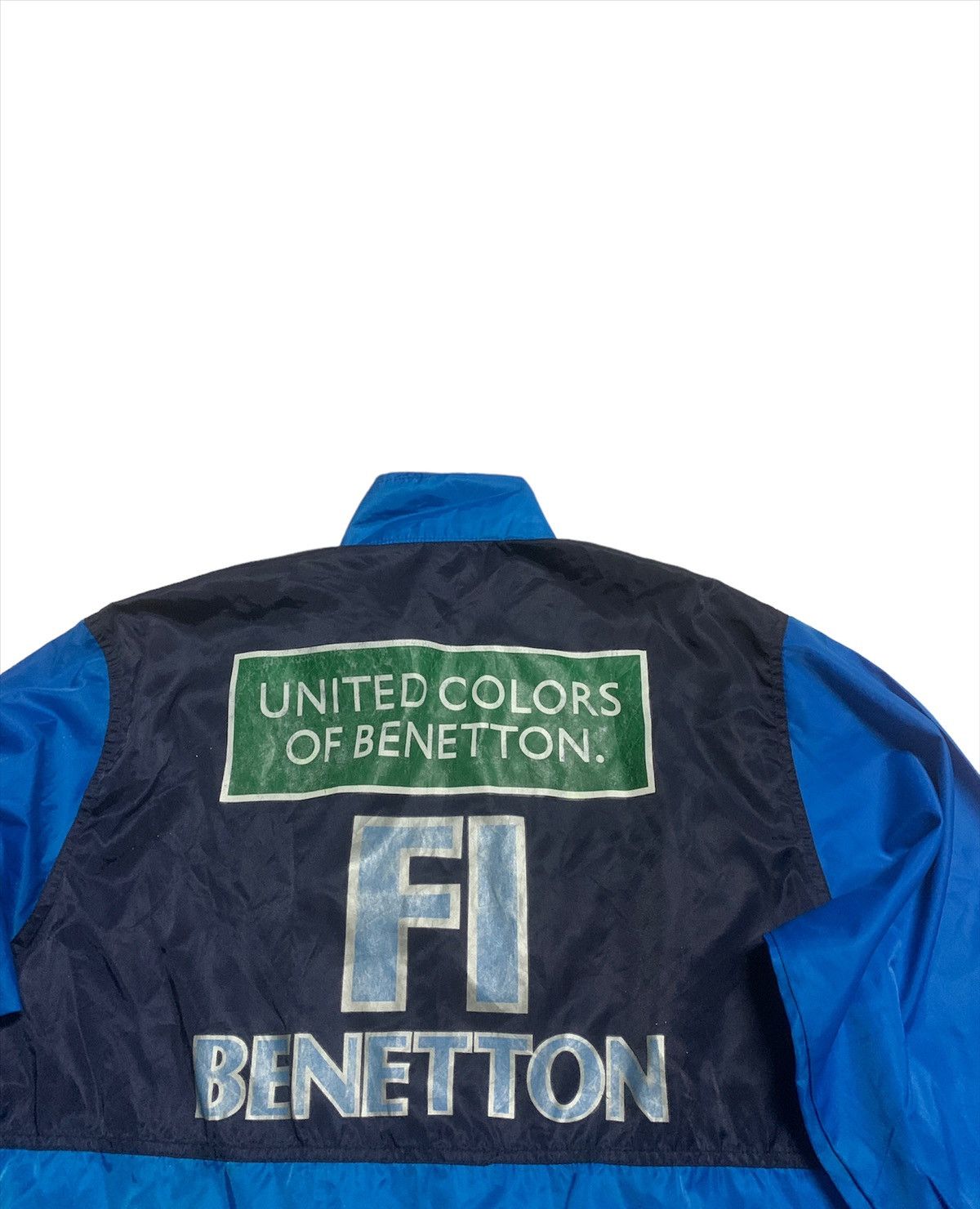 Benetton × Vintage Vintage Benetton Formula 1 racing UCOB big logo nylon jacket Size US XL / EU 56 / 4 - 3 Thumbnail