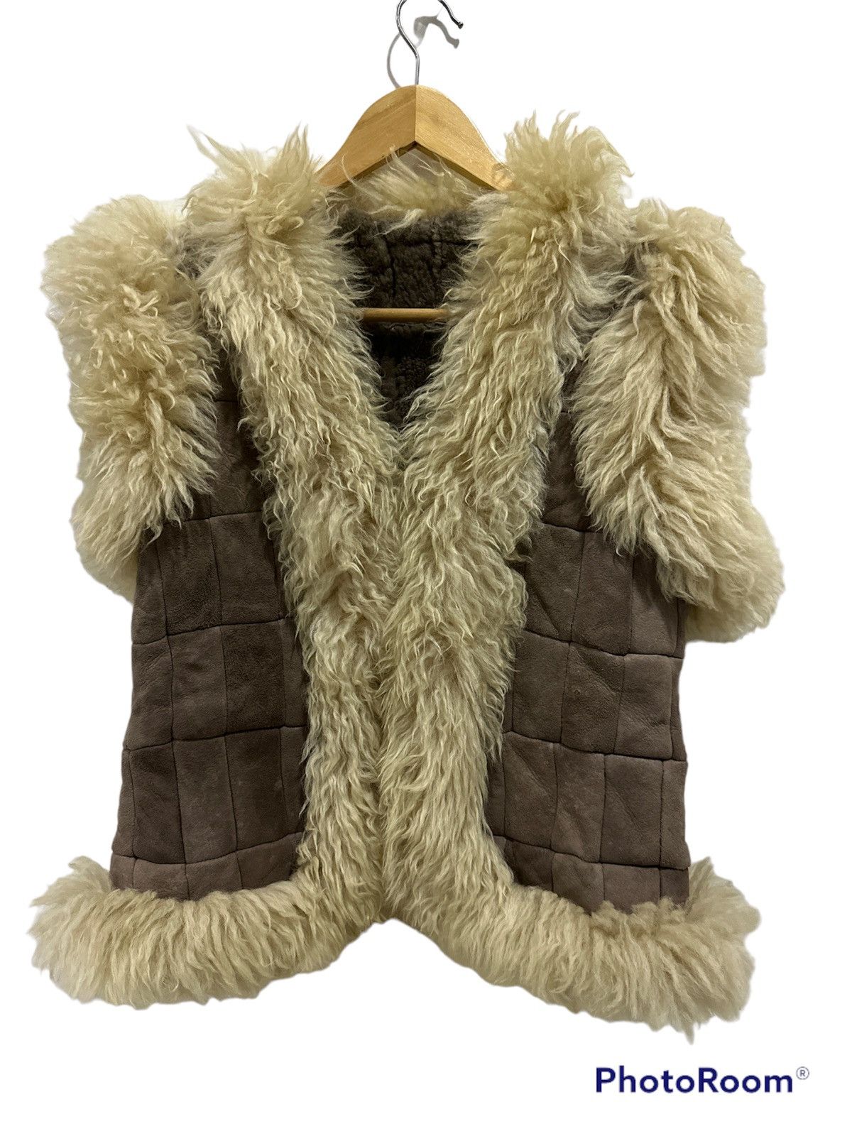 Japanese Brand Unbranded suede leather fur vest jacket size S/M Size S / US 4 / IT 40 - 1 Thumbnail