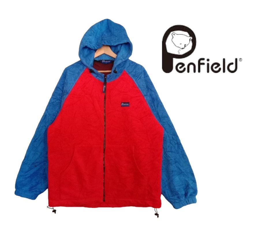 Penfield Penfield Blue And Red Color Fleece Hoodie Jacket Size US L / EU 52-54 / 3 - 1 Thumbnail