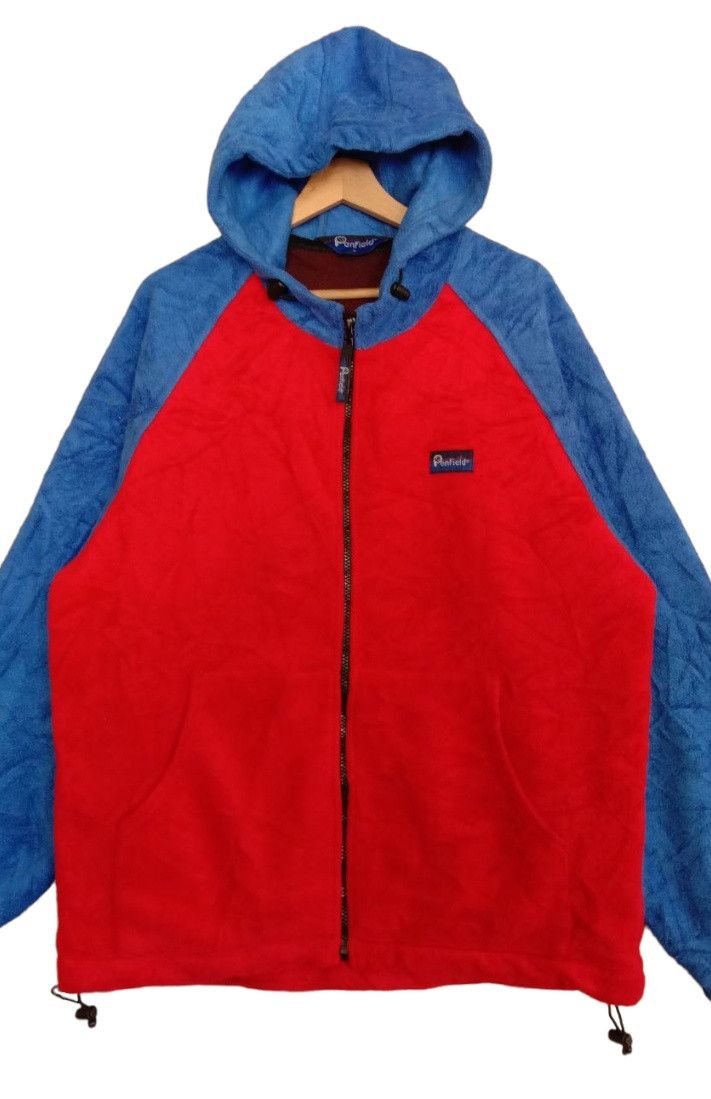 Penfield Penfield Blue And Red Color Fleece Hoodie Jacket Size US L / EU 52-54 / 3 - 3 Thumbnail
