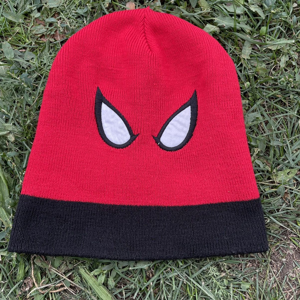 Vintage Vintage Y2K Spider Man Beanie Streetwear Skate Alt Baggy OS Size ONE SIZE - 2 Thumbnail