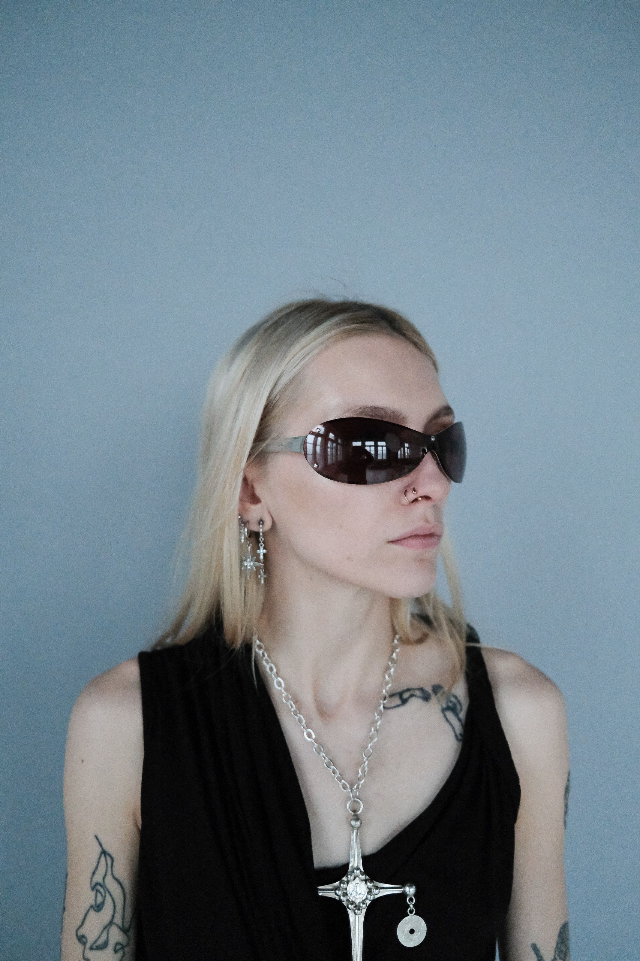 Polo Ralph Lauren × Ralph Lauren Ralph Lauren '90s Rose Wraparound Sunglasses Size ONE SIZE - 7 Thumbnail
