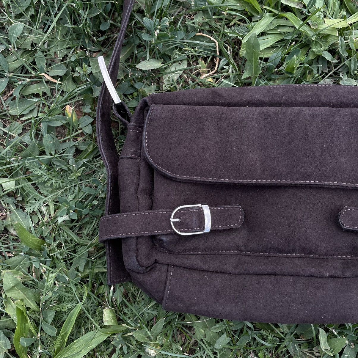 Vintage Vintage Y2K Black Canvas Crossbody Messenger Bag Wide Leg OS Size ONE SIZE - 4 Thumbnail