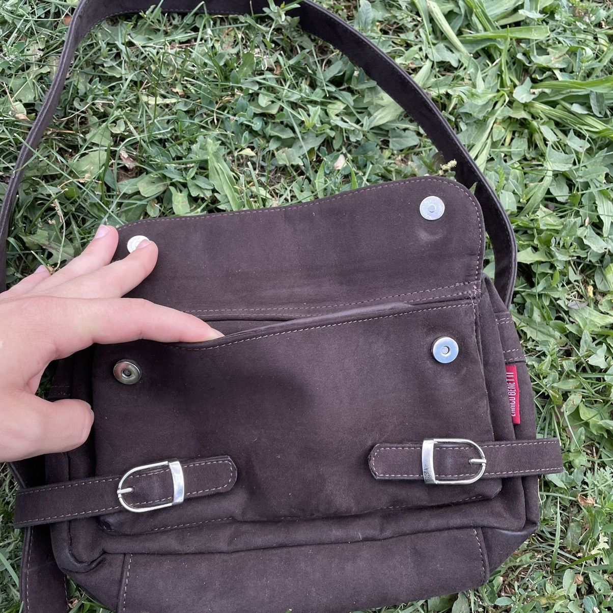 Vintage Vintage Y2K Black Canvas Crossbody Messenger Bag Wide Leg OS Size ONE SIZE - 5 Thumbnail