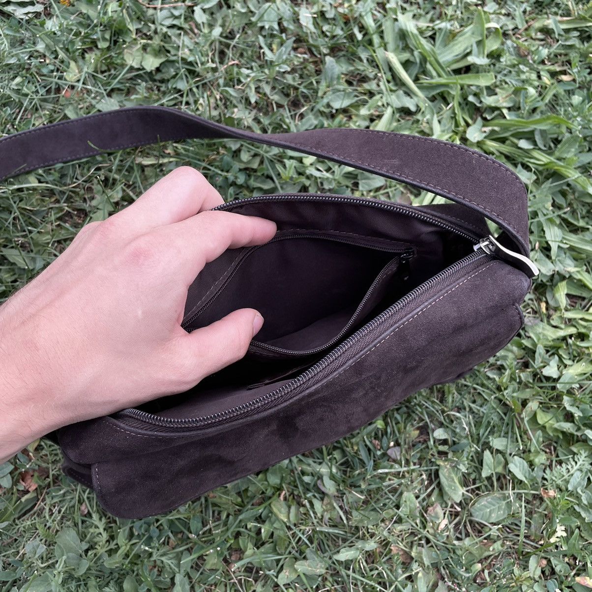 Vintage Vintage Y2K Black Canvas Crossbody Messenger Bag Wide Leg OS Size ONE SIZE - 6 Thumbnail