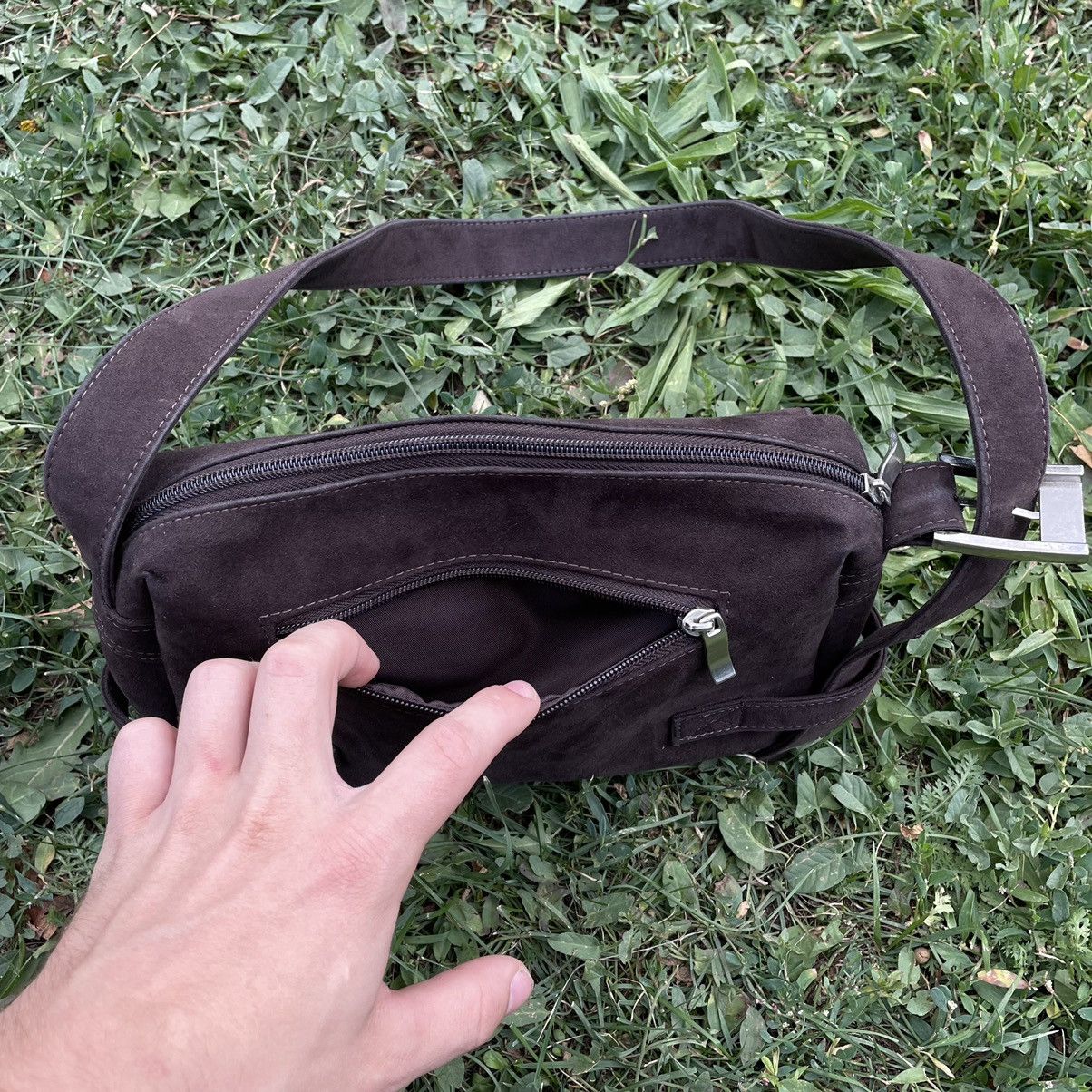 Vintage Vintage Y2K Black Canvas Crossbody Messenger Bag Wide Leg OS Size ONE SIZE - 8 Thumbnail