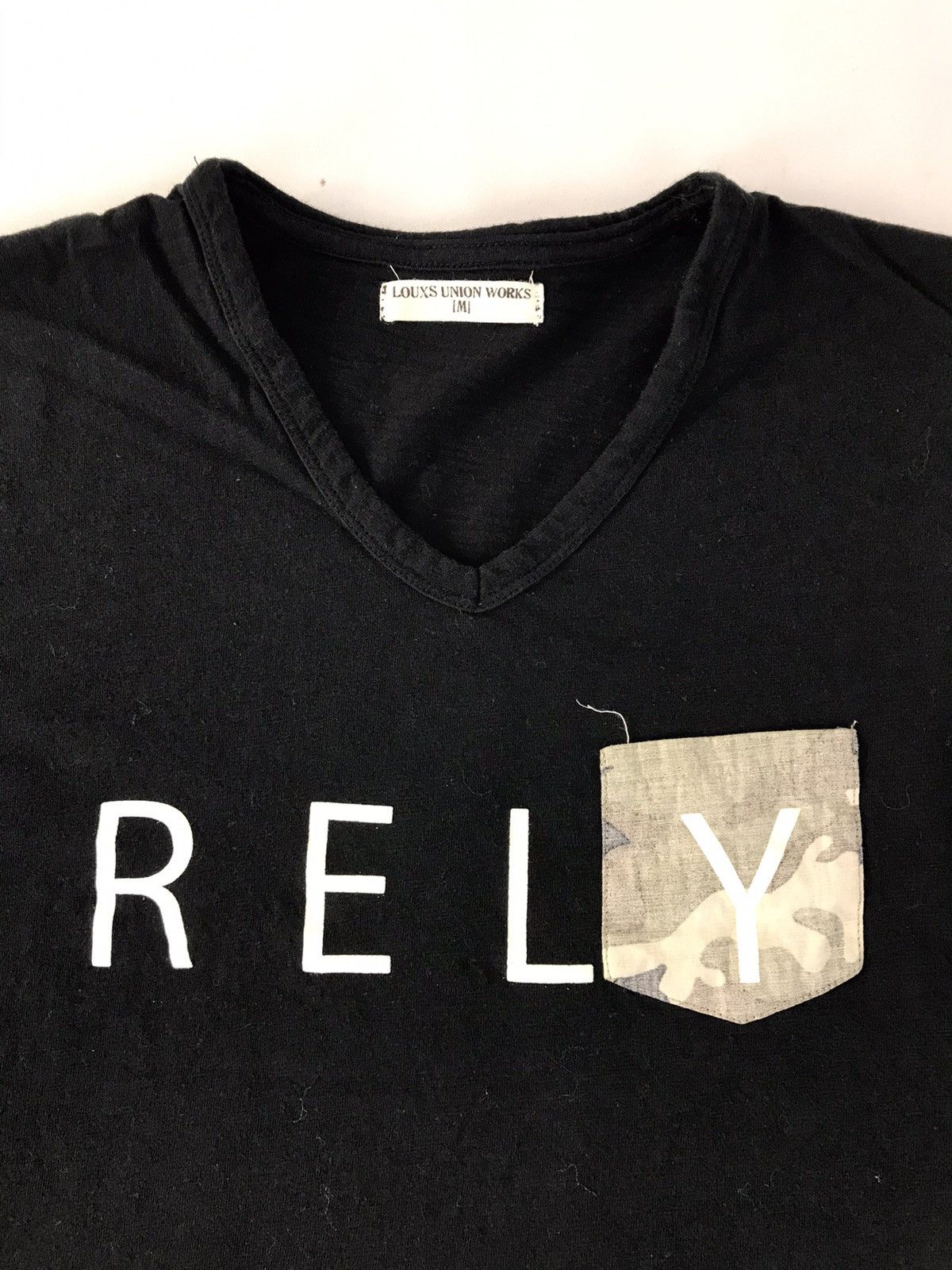 Japanese Brand Louxs Union Work Rely Single Pocket Tee V Neck Design Size S / US 4 / IT 40 - 3 Thumbnail