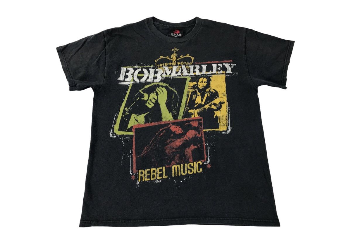 Bob Marley 90s Tees Bob Marley Rasta Reggae Rebel Music Printed Size US M / EU 48-50 / 2 - 1 Thumbnail