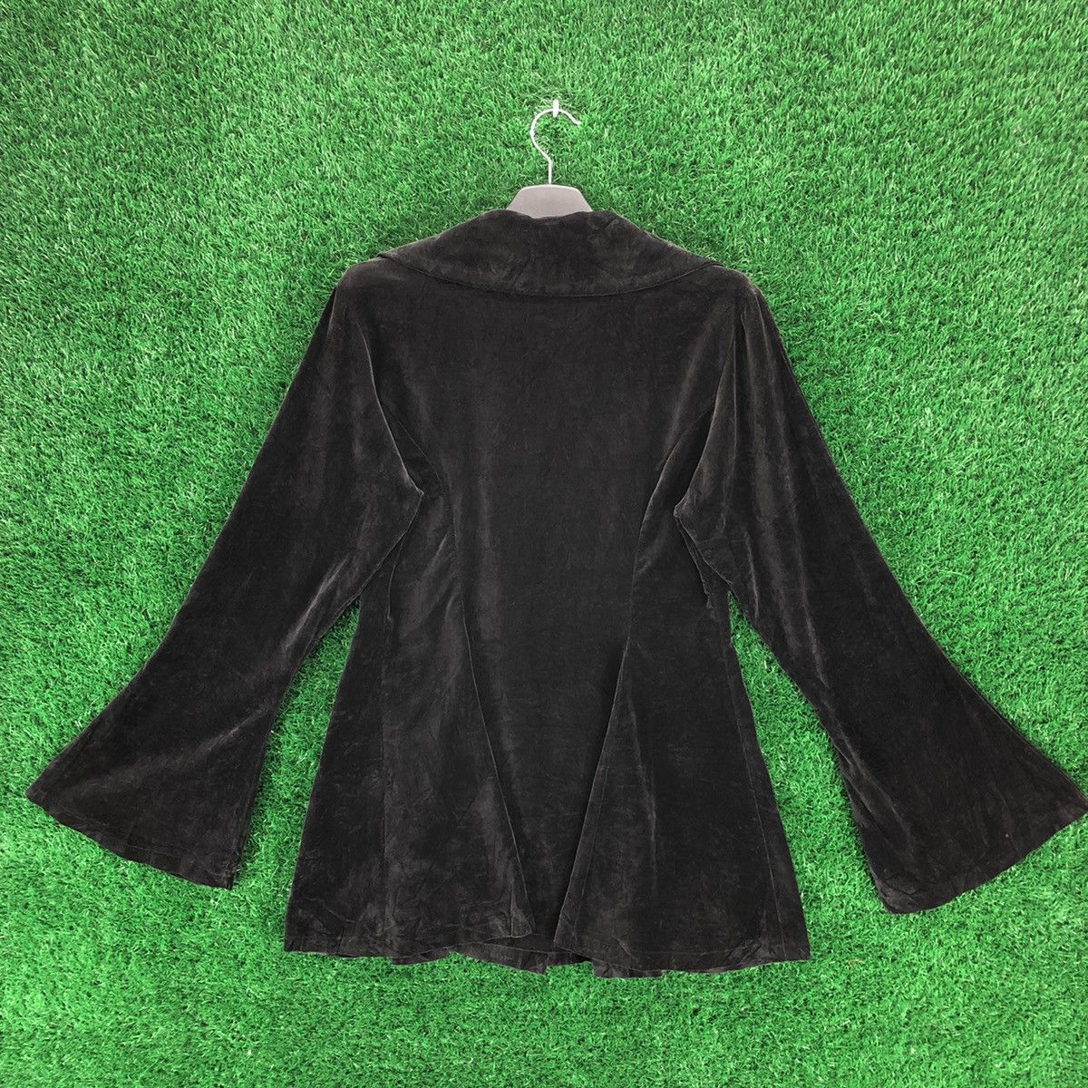 Japanese Brand Vintage 80's Coat Jacket Velvet Double Breasted by Garaus Size XS / US 0-2 / IT 36-38 - 4 Thumbnail