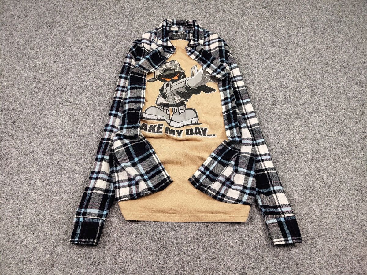 Flannel Vintage Flannel Shirt Checkered Travis Scott Style Size US XL / EU 56 / 4 - 2 Thumbnail