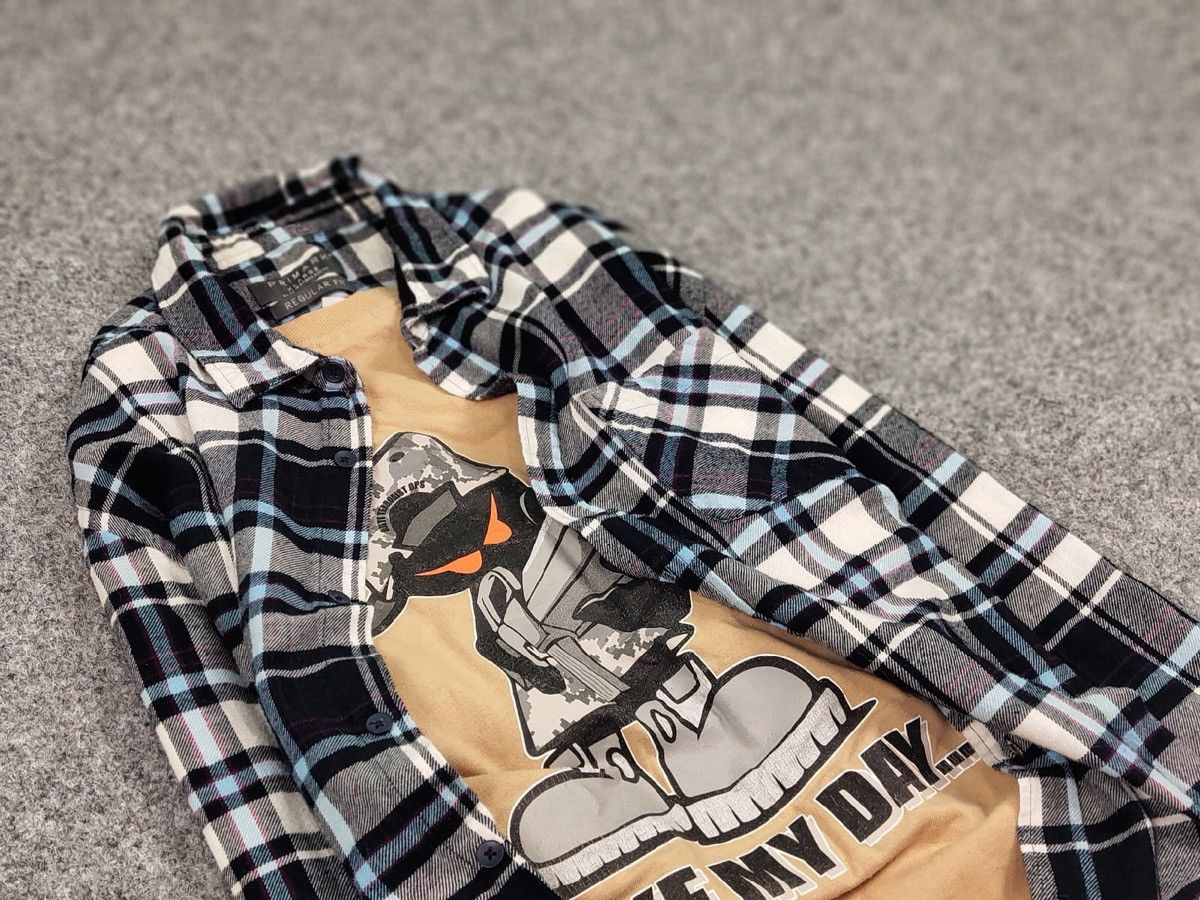 Flannel Vintage Flannel Shirt Checkered Travis Scott Style Size US XL / EU 56 / 4 - 11 Thumbnail