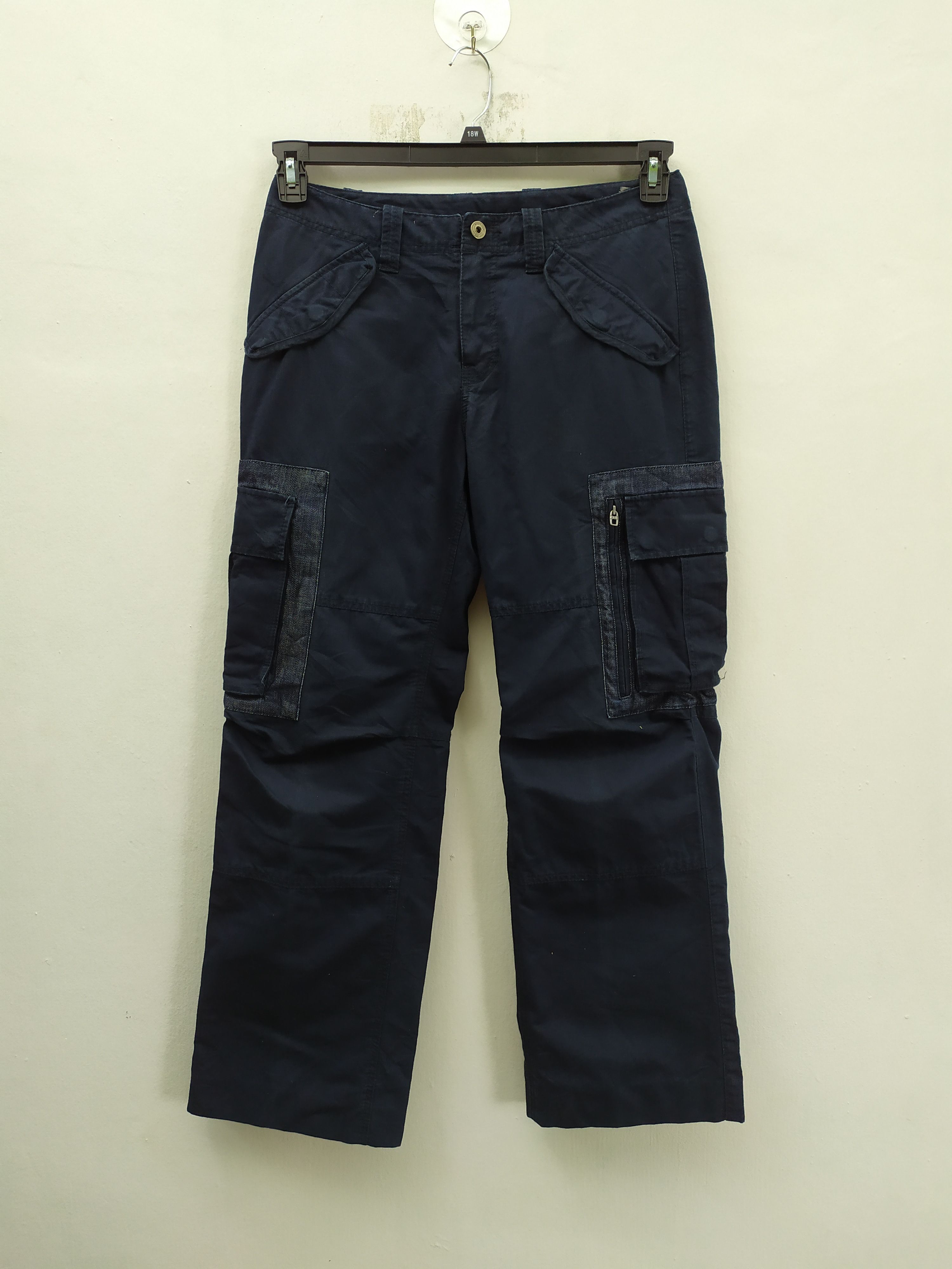 image of Vintage Three Eleven Cargo Pants Like Ingineered Garment in Blue Black, Men's (Size 32)