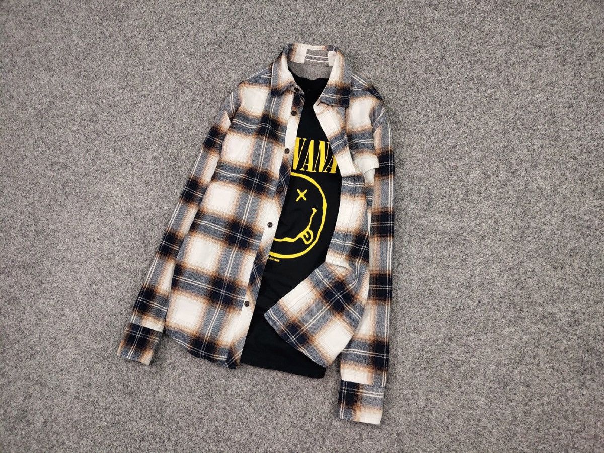 Flannel Vintage Flannel Shirt Travis Scott Style Size US S / EU 44-46 / 1 - 7 Thumbnail