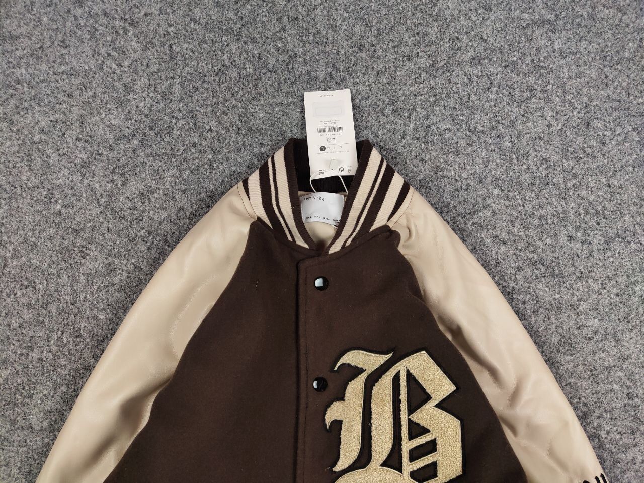 Japanese Brand Vintage 90's Japan Varsity Bomber Jacket Brown Letterman Size US L / EU 52-54 / 3 - 8 Thumbnail
