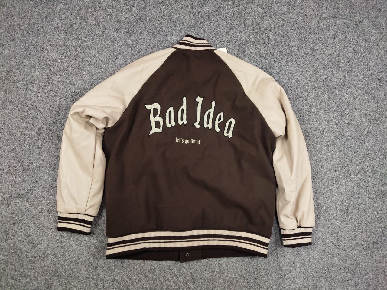Japanese Brand Vintage 90's Japan Varsity Bomber Jacket Brown Letterman Size US L / EU 52-54 / 3 - 16 Thumbnail