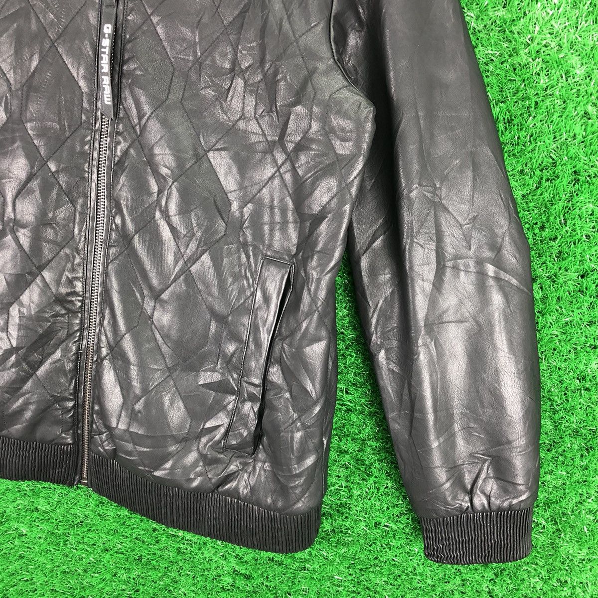 G-Star G Star Raw PU Leather Zipper Jacket Size US L / EU 52-54 / 3 - 3 Thumbnail