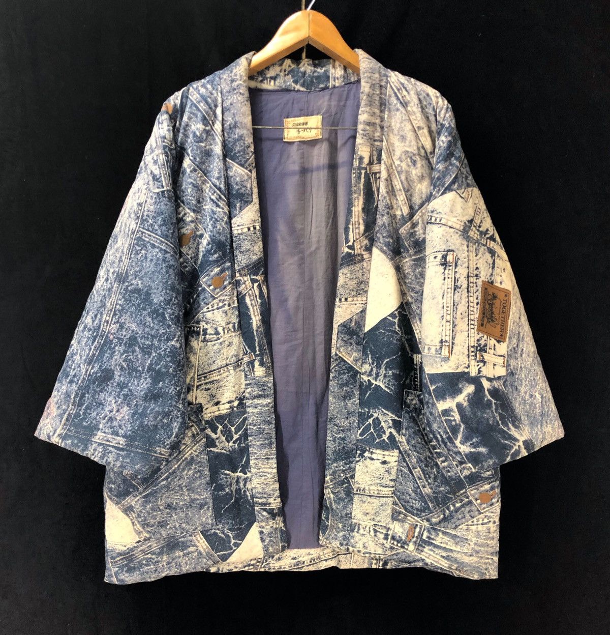Indigo × Japanese Brand Vintage Full Print Spirit Full Print Thick Kimono Size US L / EU 52-54 / 3 - 3 Thumbnail