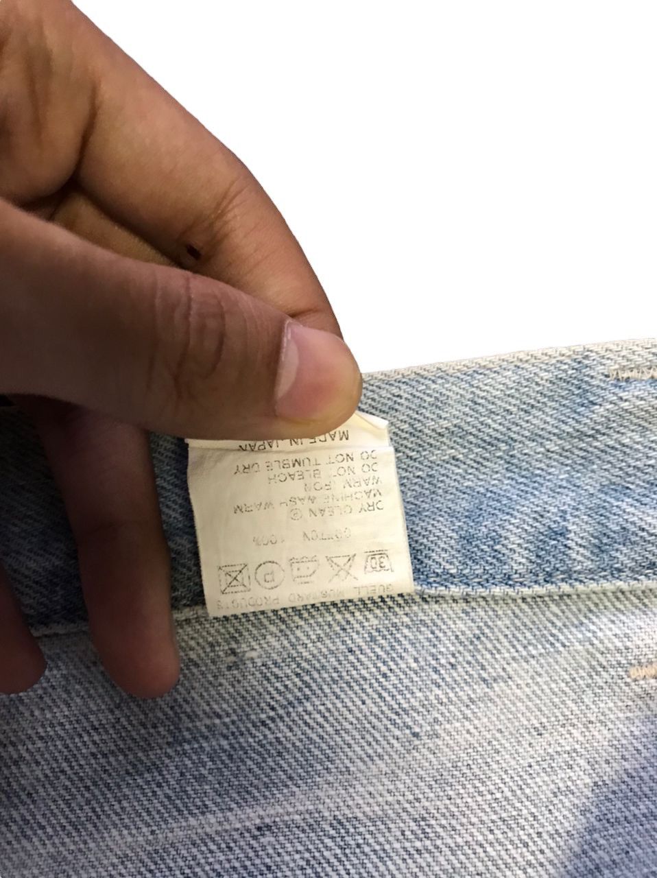 Japanese Brand Guell Mustard Distresed Denim Size US 33 - 7 Thumbnail