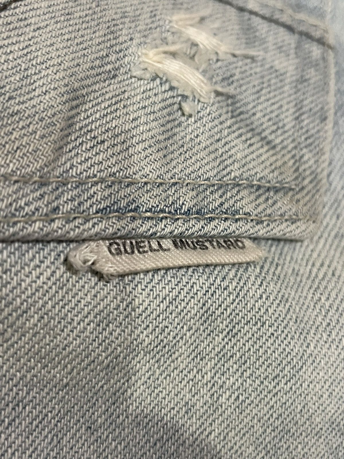 Japanese Brand Guell Mustard Distresed Denim Size US 33 - 15 Thumbnail