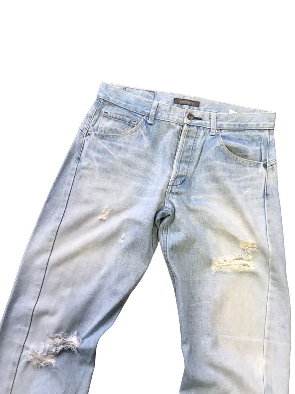 Japanese Brand Guell Mustard Distresed Denim Size US 33 - 3 Thumbnail