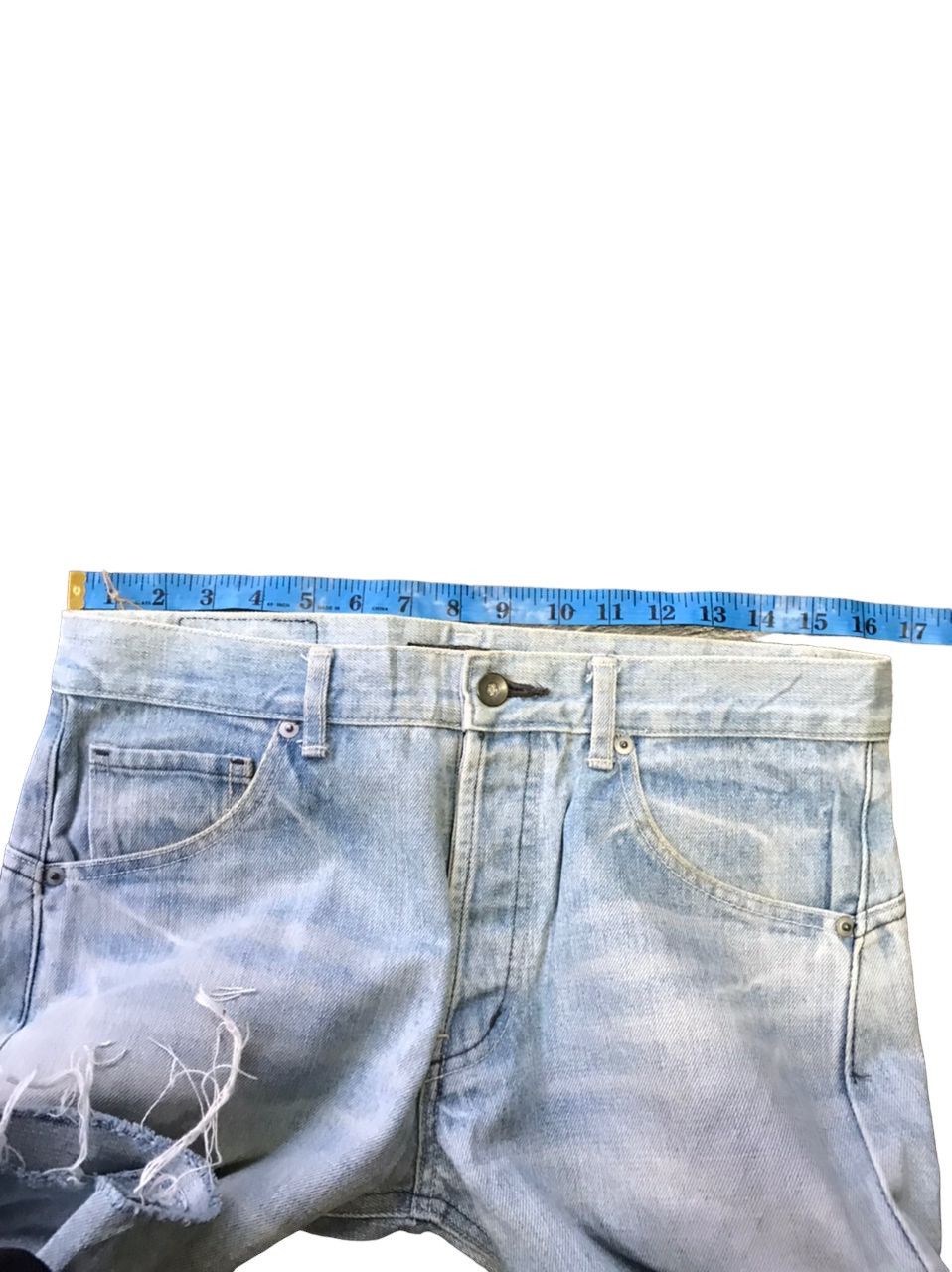 Japanese Brand Guell Mustard Distresed Denim Size US 33 - 10 Thumbnail