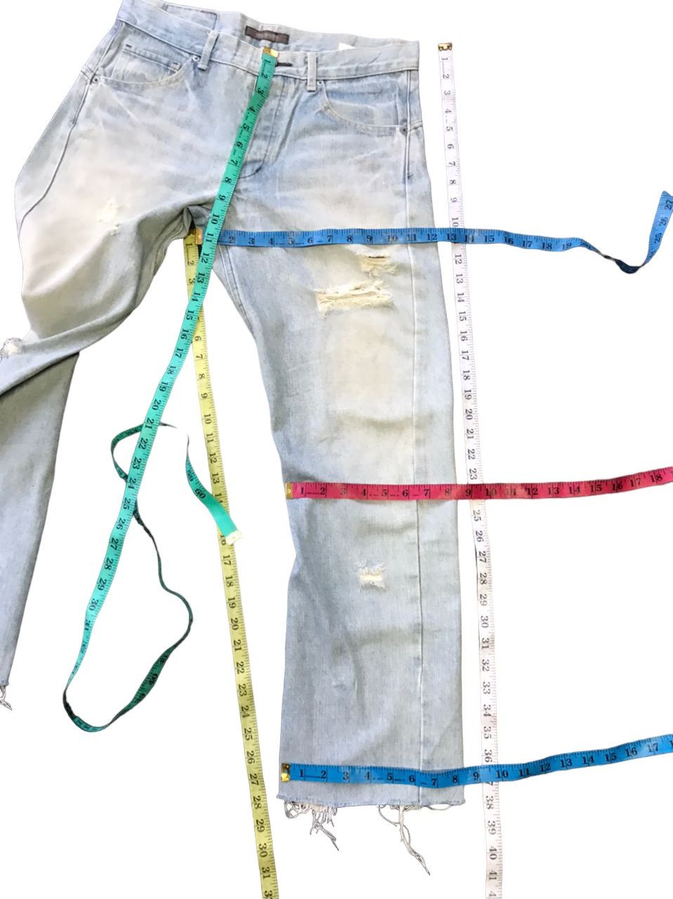 Japanese Brand Guell Mustard Distresed Denim Size US 33 - 13 Thumbnail