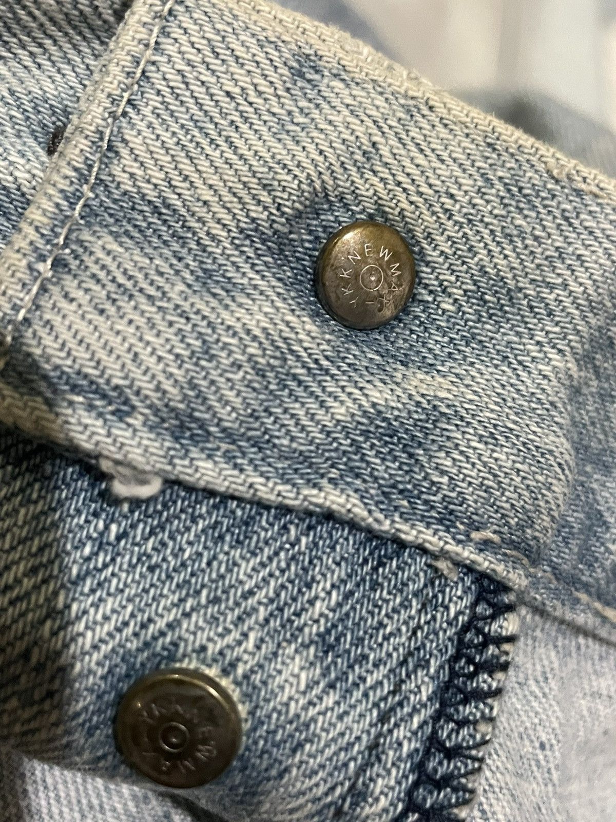 Japanese Brand Guell Mustard Distresed Denim Size US 33 - 18 Thumbnail