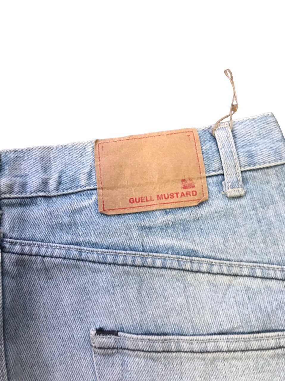 Japanese Brand Guell Mustard Distresed Denim Size US 33 - 9 Thumbnail