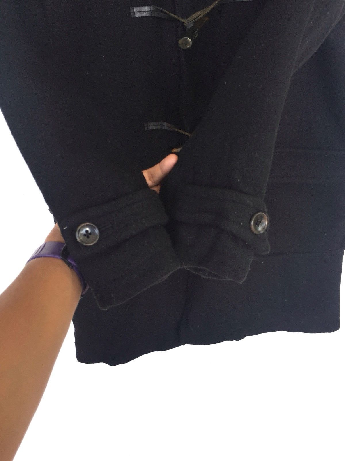 Ben Davis OG Ben Davies Black Thick Wool Duffle Coat Warm Winter Size US M / EU 48-50 / 2 - 5 Thumbnail