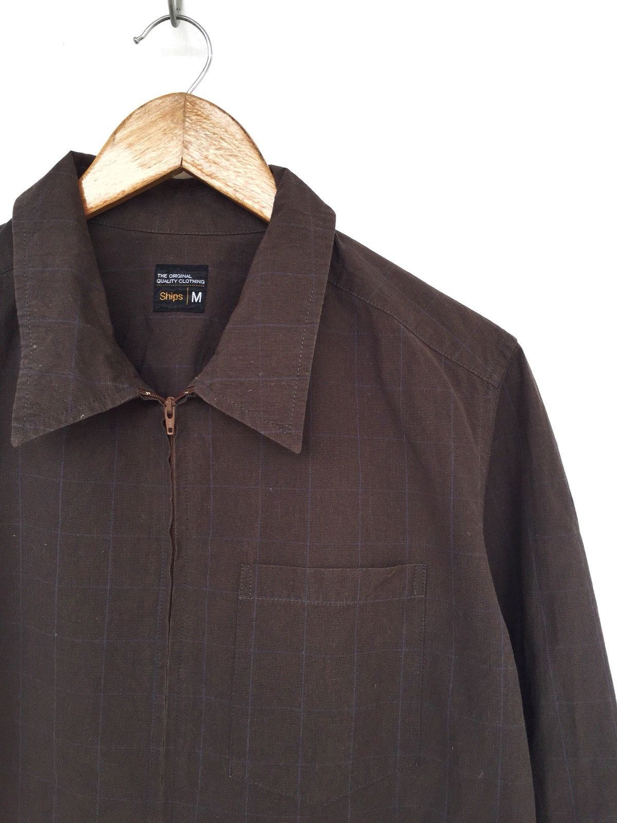 SHIPS Ships 🇯🇵 Made Checked Plaid Wool Zipper Blouson Jacket Size US S / EU 44-46 / 1 - 2 Thumbnail