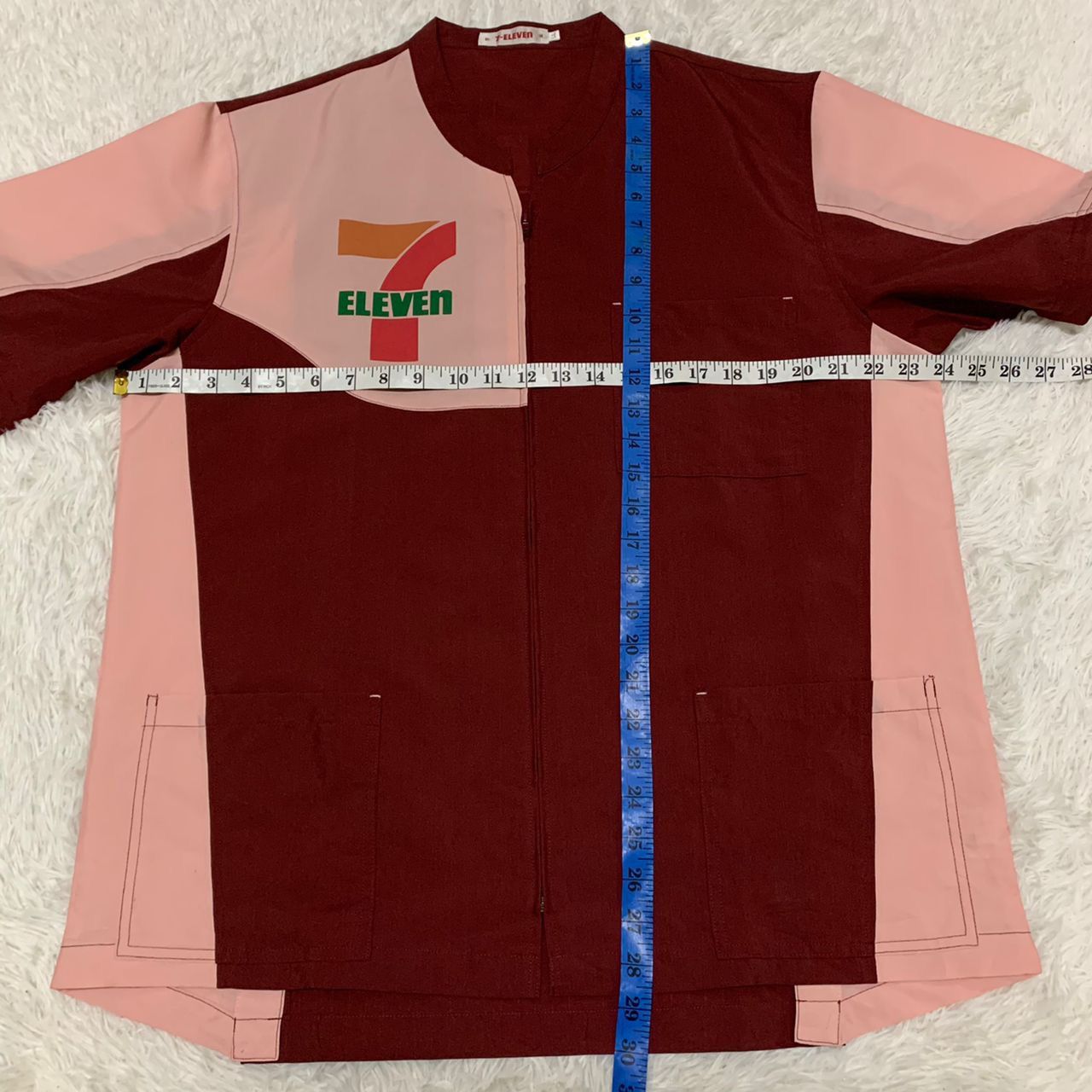 Japanese Brand × Vintage 🔥Vintage 90's 7 ELEVEN Uniform Workshirt Zipper Style Size US L / EU 52-54 / 3 - 3 Thumbnail