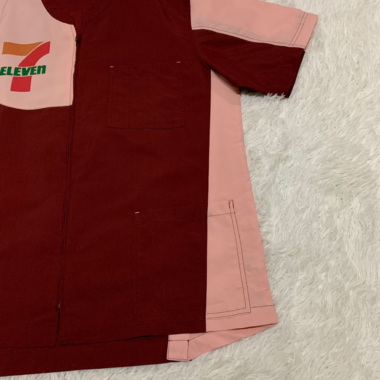 Japanese Brand × Vintage 🔥Vintage 90's 7 ELEVEN Uniform Workshirt Zipper Style Size US L / EU 52-54 / 3 - 7 Thumbnail