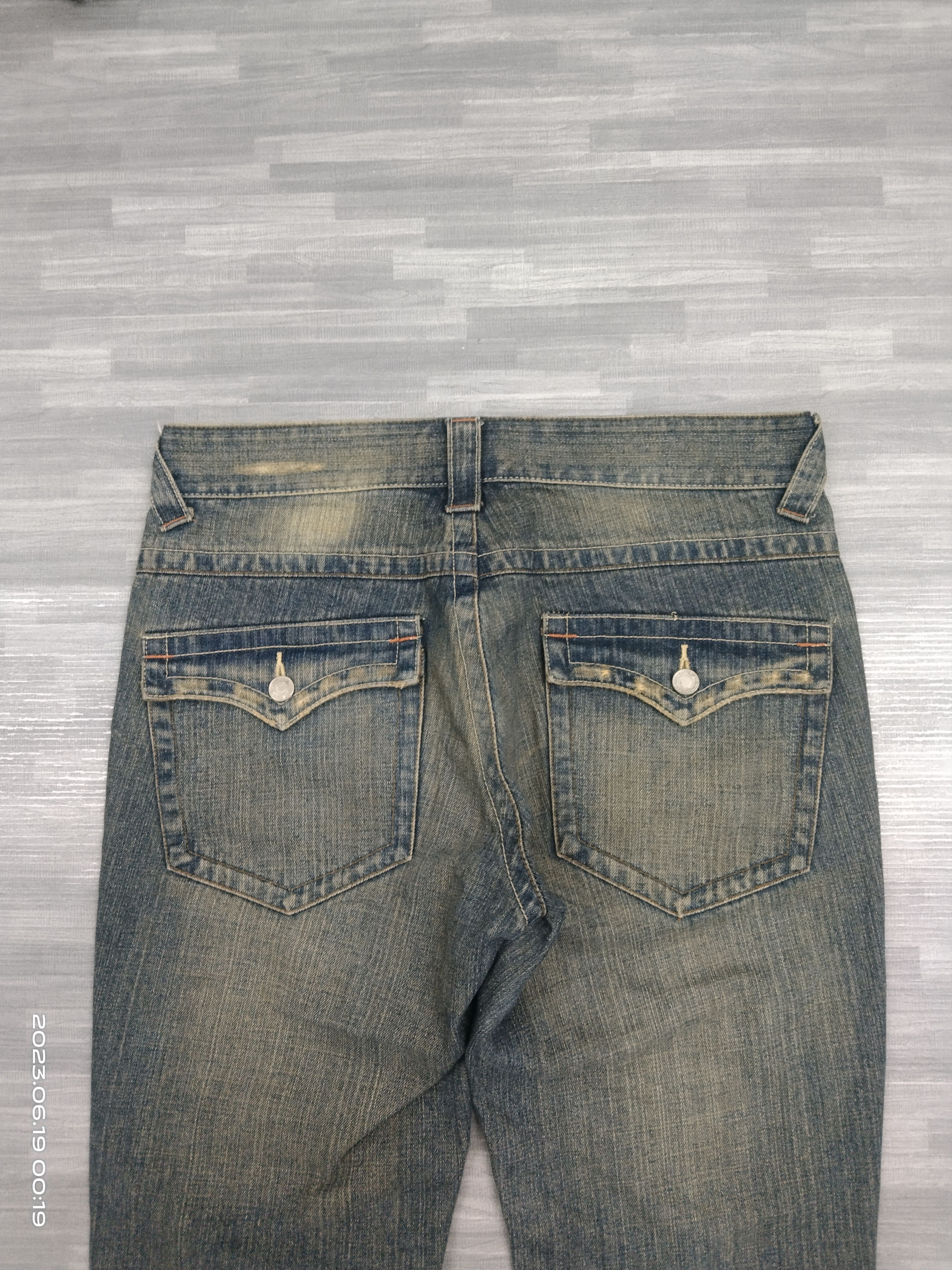 Japanese Brand FLARE TWIST RIPED MATSUMINE DENIM PANTS Size US 31 - 5 Thumbnail