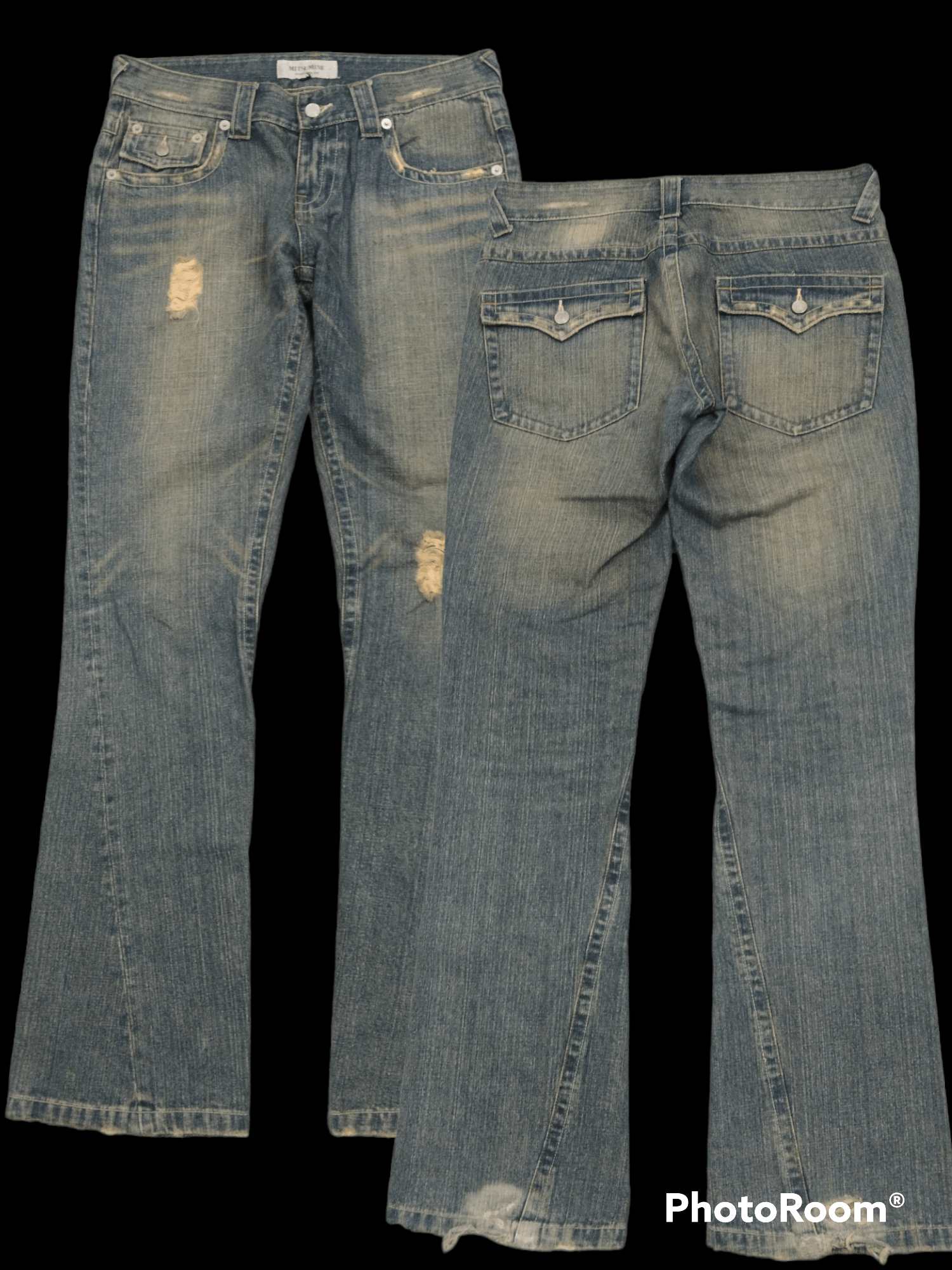 Japanese Brand FLARE TWIST RIPED MATSUMINE DENIM PANTS Size US 31 - 1 Thumbnail