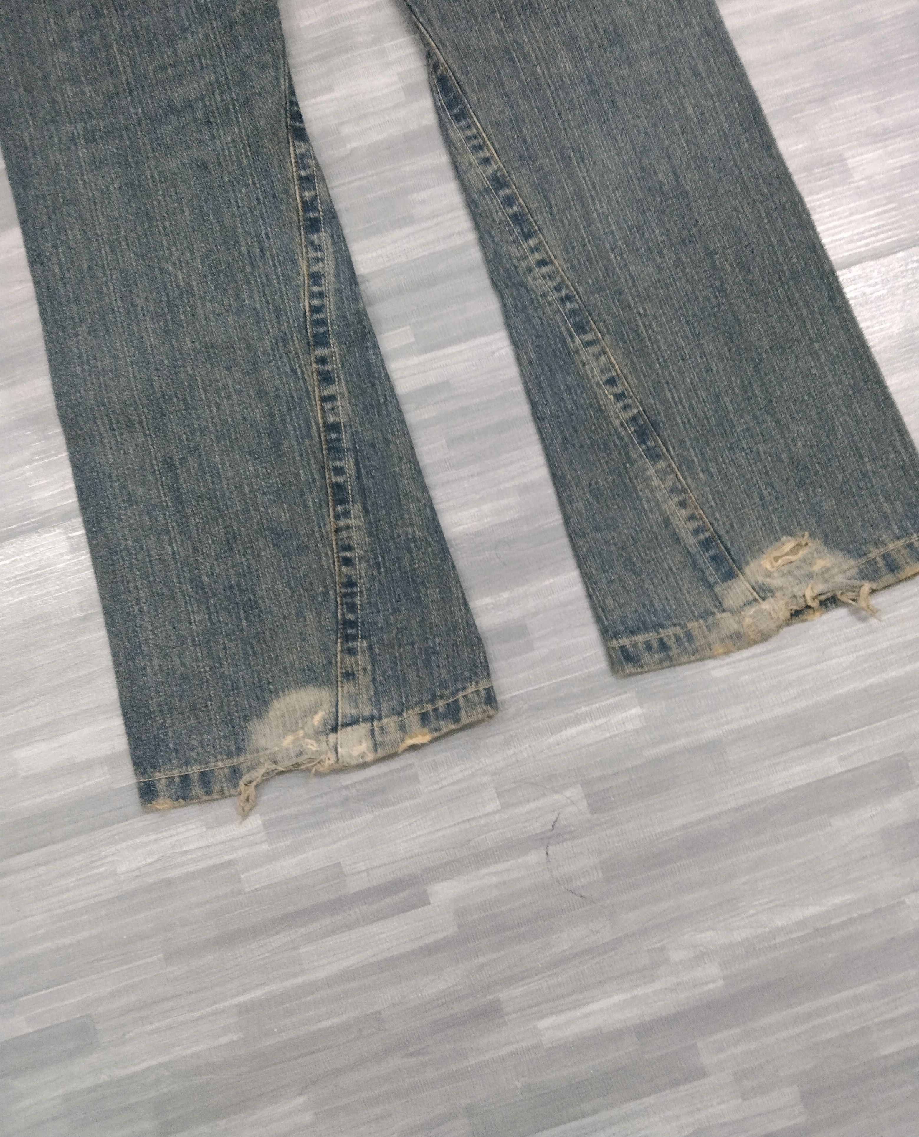 Japanese Brand FLARE TWIST RIPED MATSUMINE DENIM PANTS Size US 31 - 7 Thumbnail