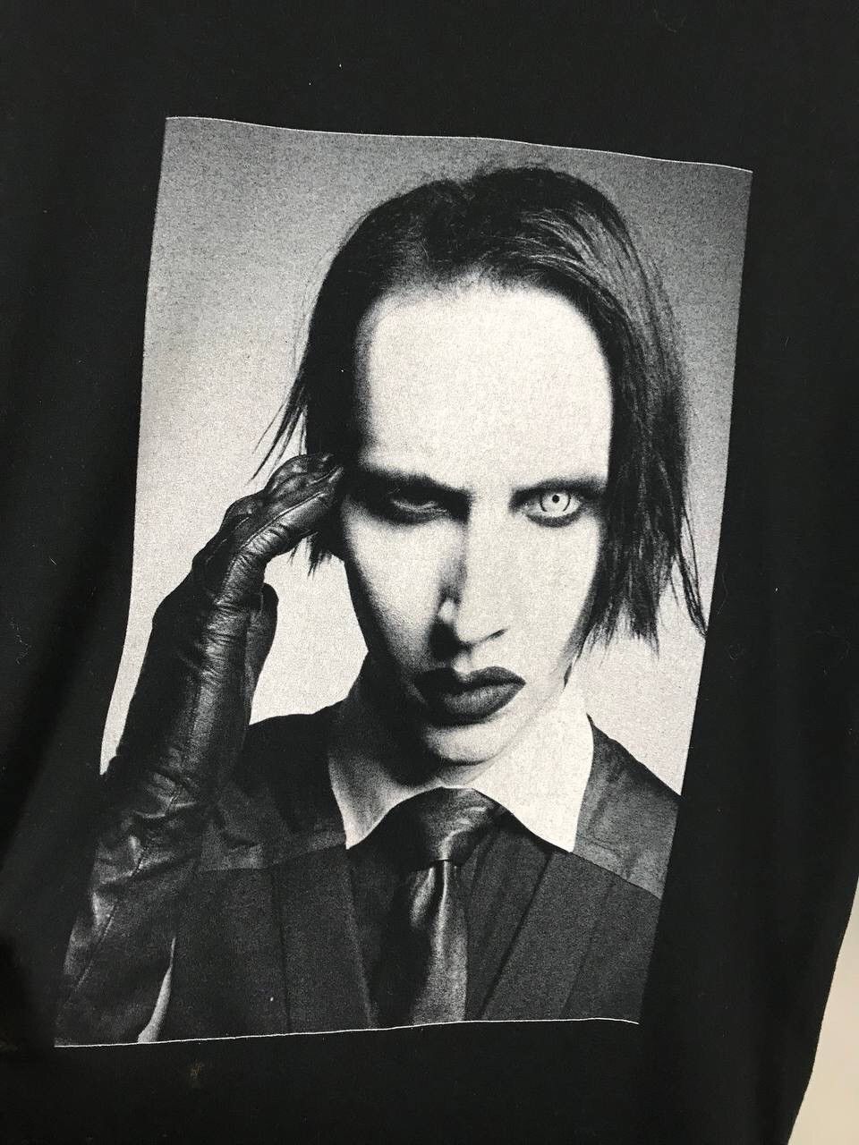 Band Tees × Marilyn Manson × Vintage Marilyn Manson Vintage Rock Band Tee Size US S / EU 44-46 / 1 - 3 Thumbnail