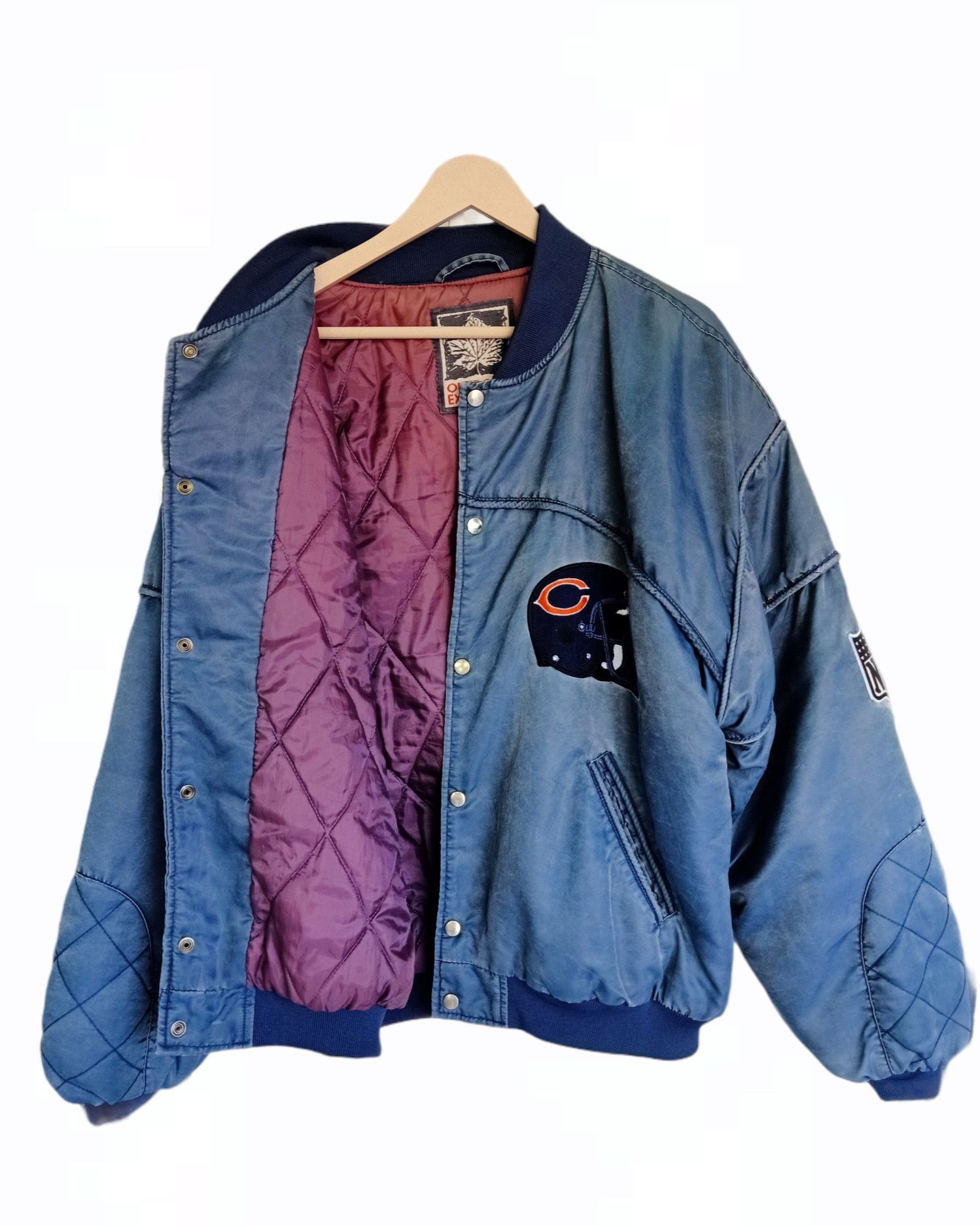 NFL Vintage NFL Bear Big Logo Bomber Jacket Style Size US XL / EU 56 / 4 - 3 Thumbnail
