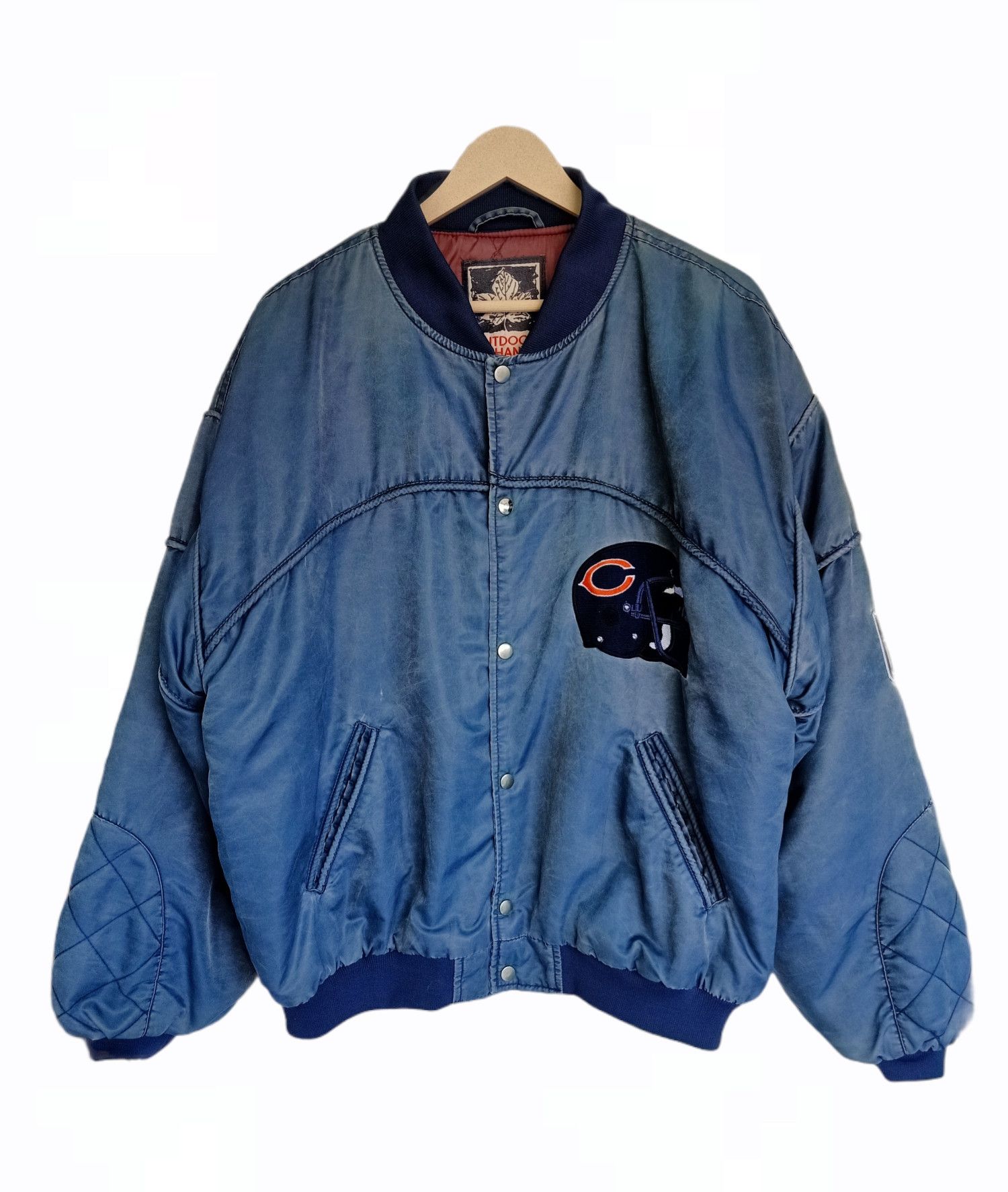 NFL Vintage NFL Bear Big Logo Bomber Jacket Style Size US XL / EU 56 / 4 - 6 Thumbnail