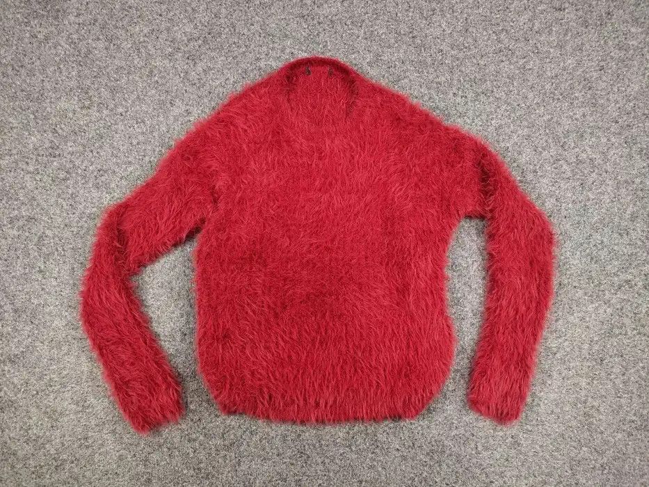 Japanese Brand Vintage Japanese Red Mohair Style Fuzzy Crewneck Sweater Size S / US 4 / IT 40 - 5 Thumbnail