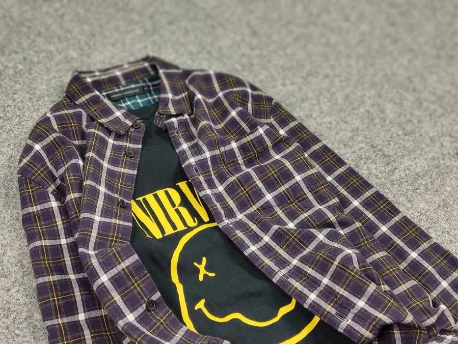Flannel Vintage Flannel Shirt Travis Scott Style Streetwear Hype Size US M / EU 48-50 / 2 - 7 Thumbnail