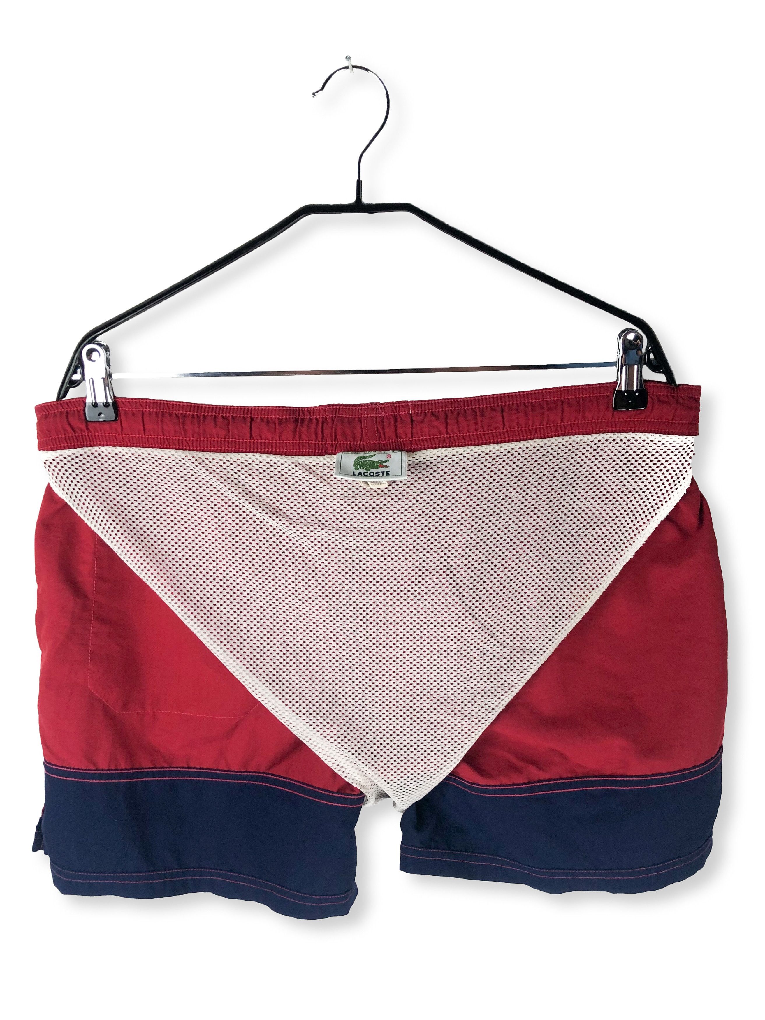 Lacoste 90s Vintage LACOSTE Red Swim Shorts M241 Size US 35 - 10 Thumbnail
