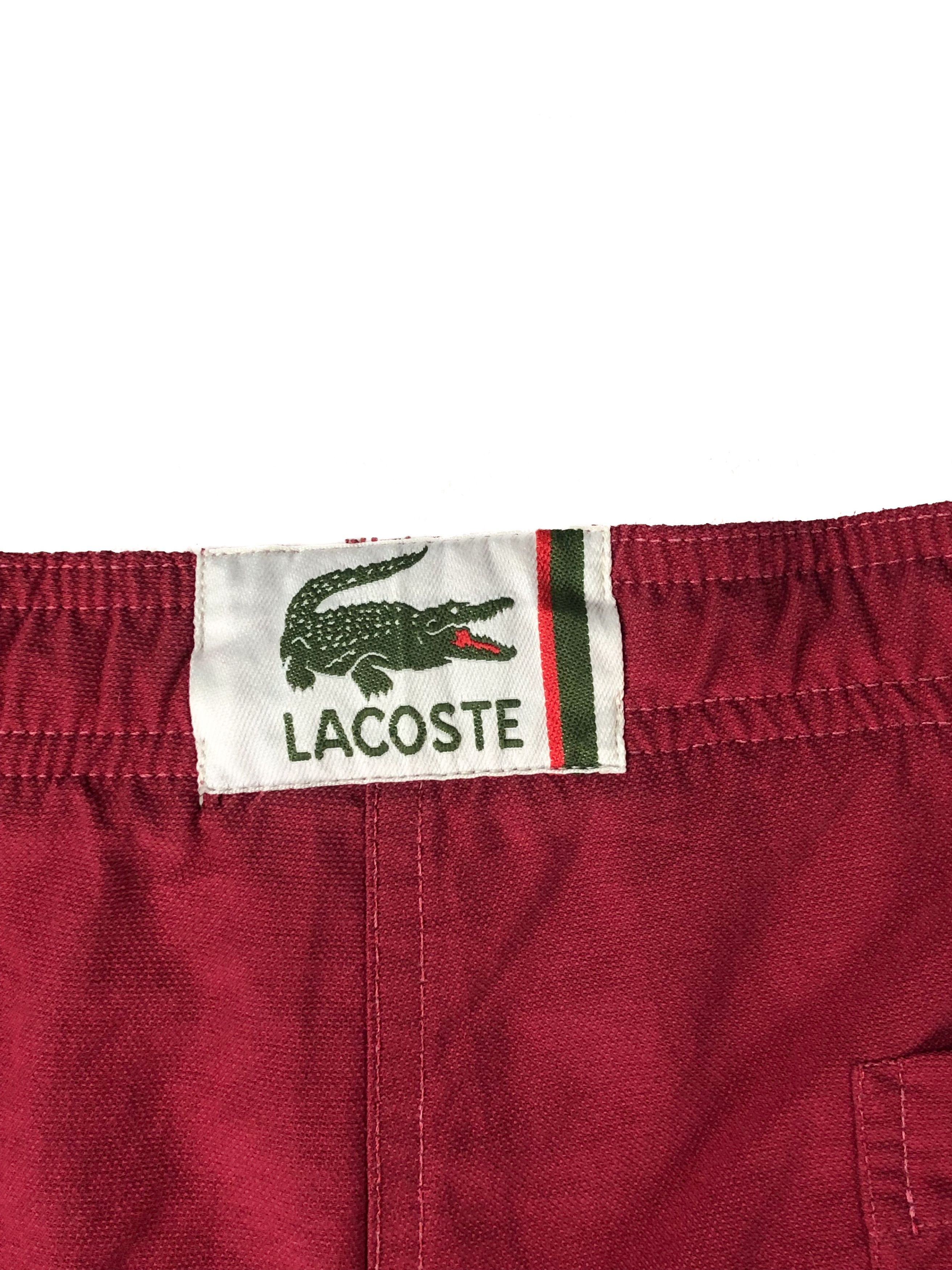 Lacoste 90s Vintage LACOSTE Red Swim Shorts M241 Size US 35 - 9 Thumbnail